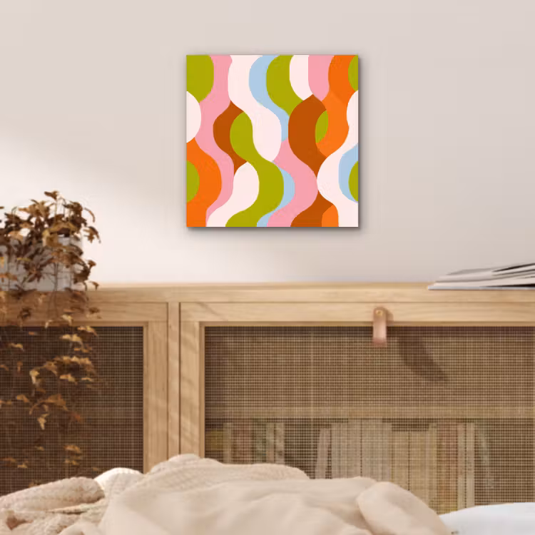 Aluminium schilderij - Abstract - Vormen - Roze — 4