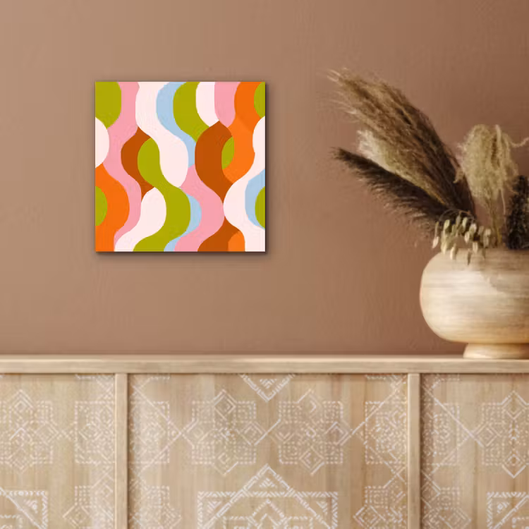 Aluminium schilderij - Abstract - Vormen - Roze — 5