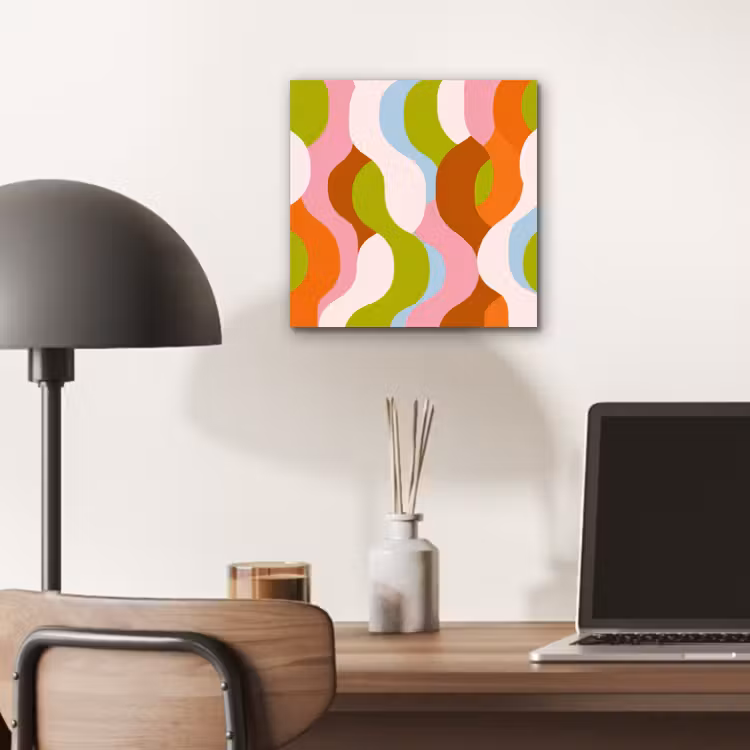 Aluminium schilderij - Abstract - Vormen - Roze — 6