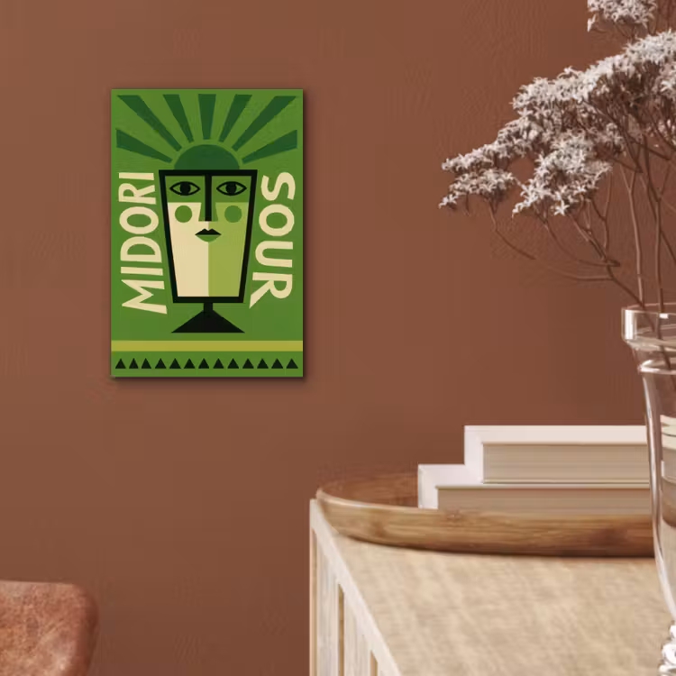 Aluminium schilderij - Grafisch - Art - Cocktail - Groen — 5