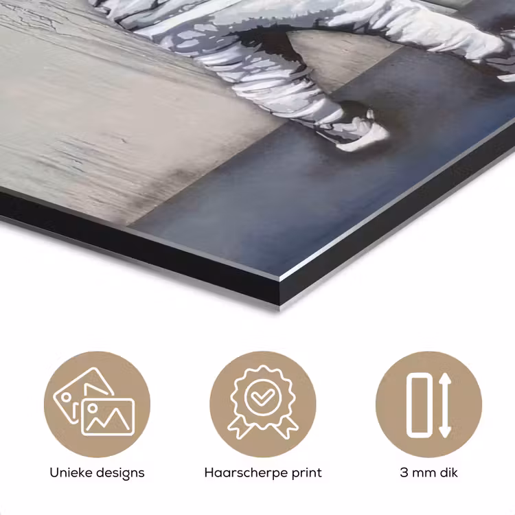 Aluminium schilderij - Graffiti - Illusie - Jongen - Street art — 7