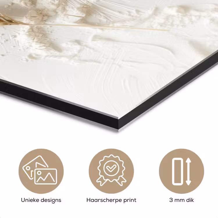 Aluminium schilderij - Bloem - Hout - Tarwe — 7