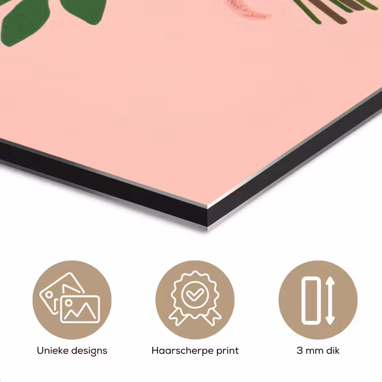 Aluminium schilderij - Bloemen - Lint - Kaartje — 7