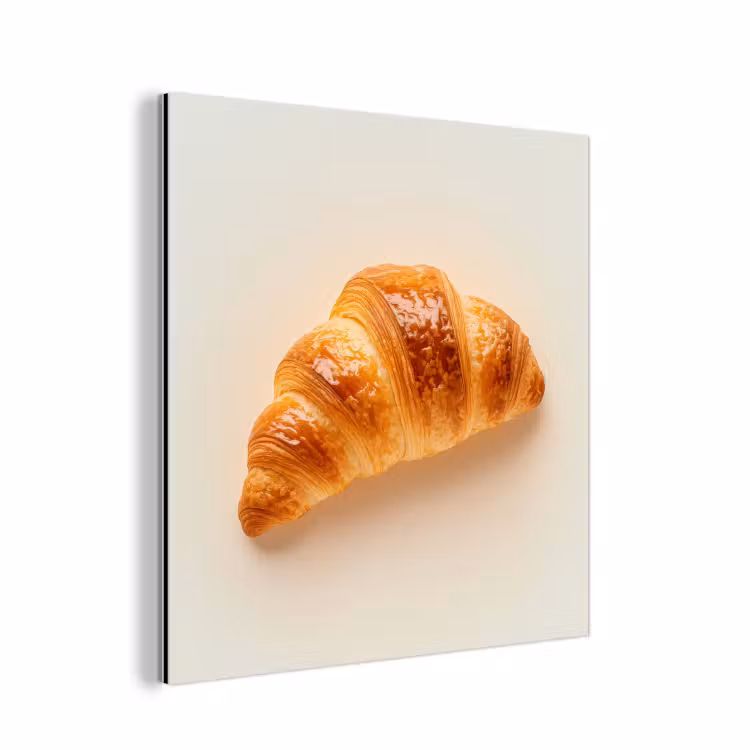 Aluminium schilderij - Croissant - Brood - Beige — 1