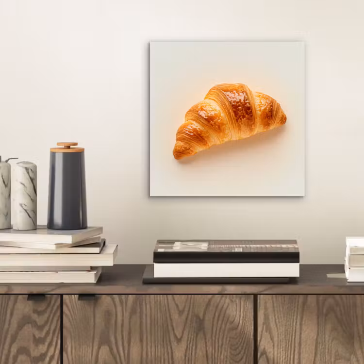 Aluminium schilderij - Croissant - Brood - Beige — 2
