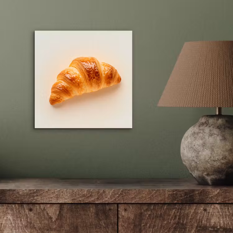 Aluminium schilderij - Croissant - Brood - Beige — 3