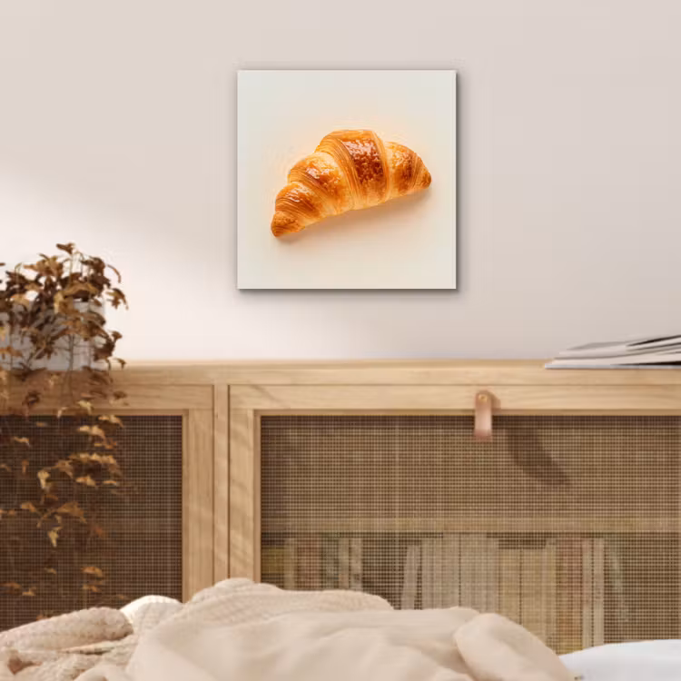 Aluminium schilderij - Croissant - Brood - Beige — 4