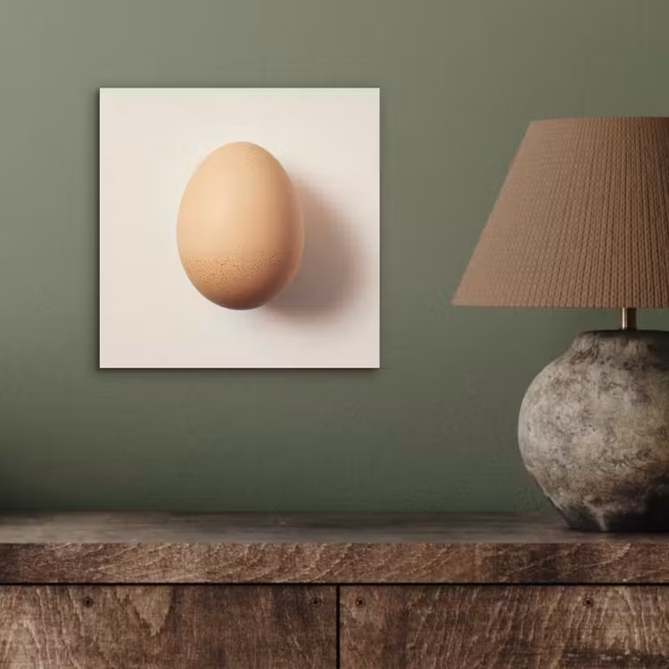 Aluminium schilderij - Ei - Beige - Ovaal - Egaal — 3