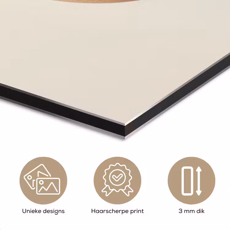 Aluminium schilderij - Ei - Beige - Ovaal - Egaal — 7