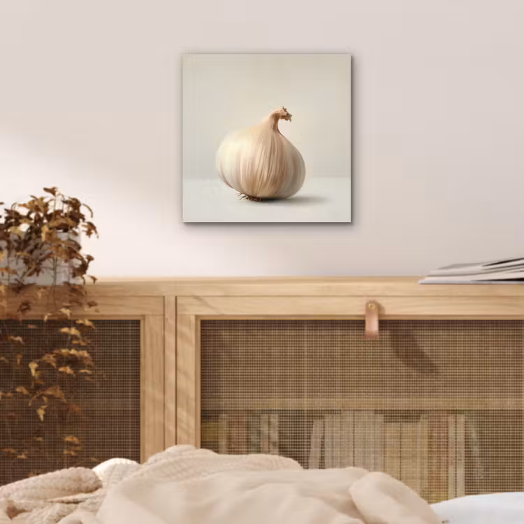Aluminium schilderij - Knoflook - Natuurlijk - Beige — 4