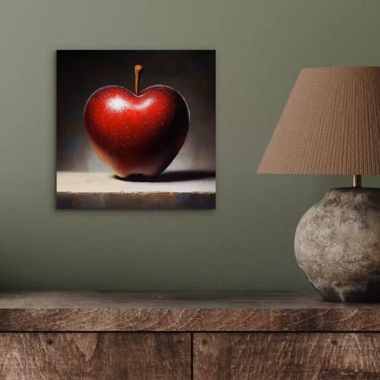 Aluminium schilderij - Apple - Hart - Rood — 3