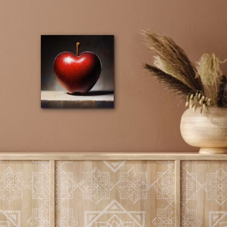 Aluminium schilderij - Apple - Hart - Rood — 5