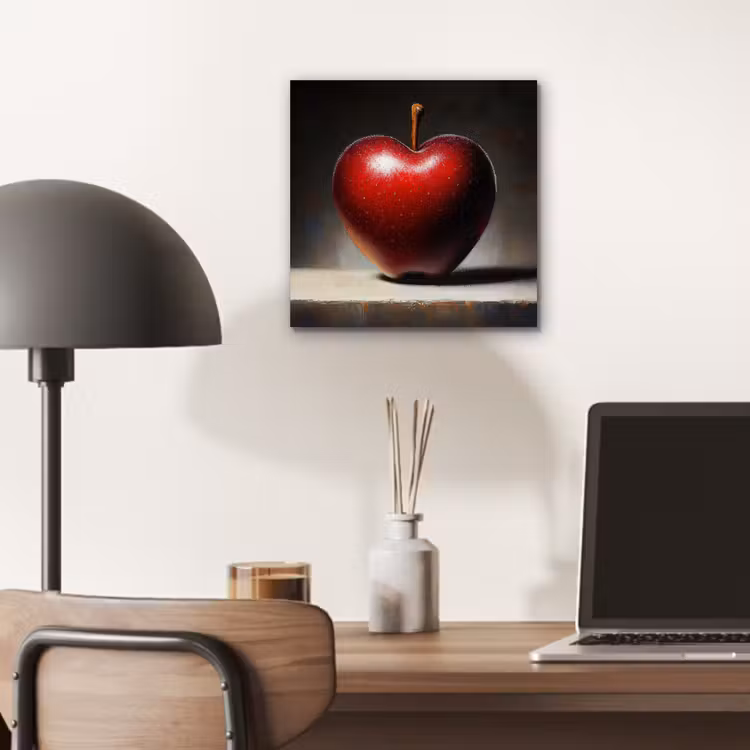 Aluminium schilderij - Apple - Hart - Rood — 6