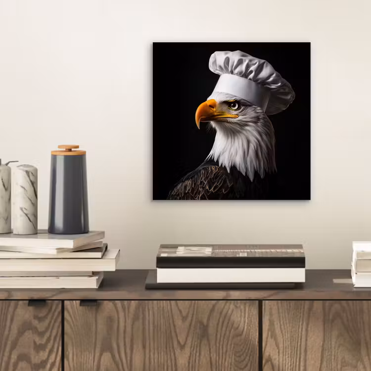 Aluminium schilderij - Arend -Amerika - Koksmuts - Vogel - Stoer — 2