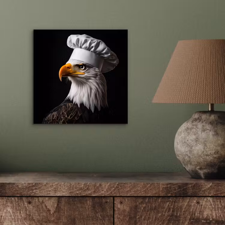 Aluminium schilderij - Arend -Amerika - Koksmuts - Vogel - Stoer — 3