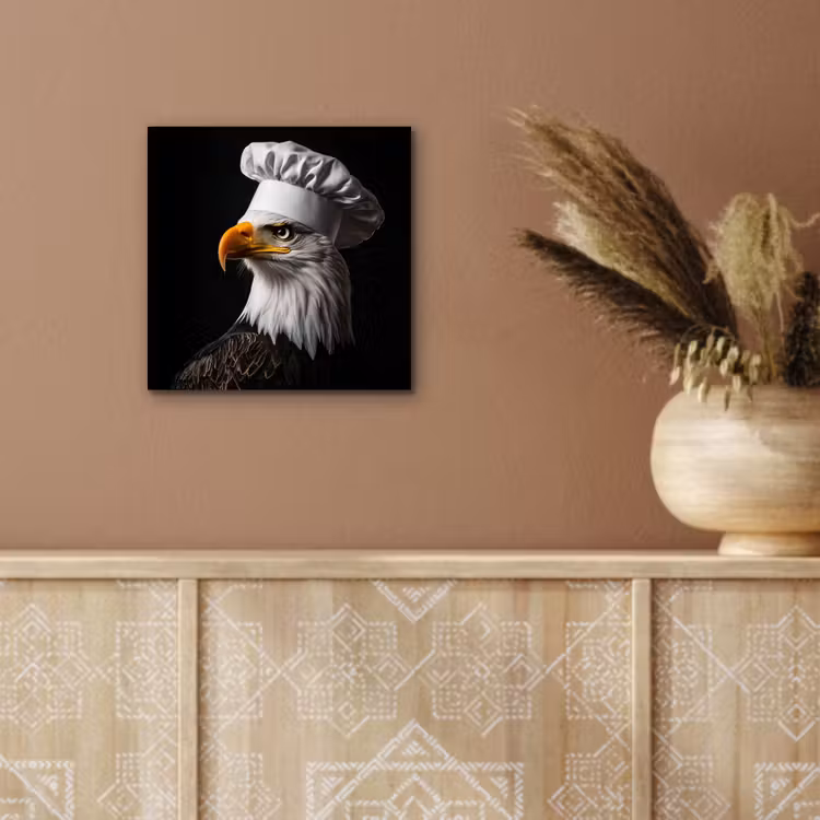 Aluminium schilderij - Arend -Amerika - Koksmuts - Vogel - Stoer — 5