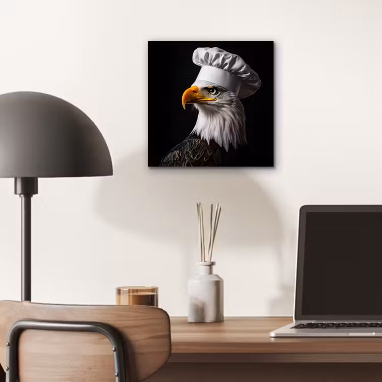 Aluminium schilderij - Arend -Amerika - Koksmuts - Vogel - Stoer — 6