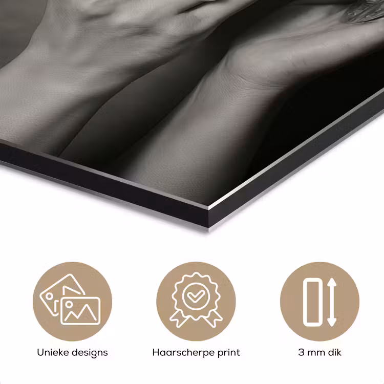 Aluminium schilderij - Champagnefles - Glas - Minimalistisch - Spetters — 7
