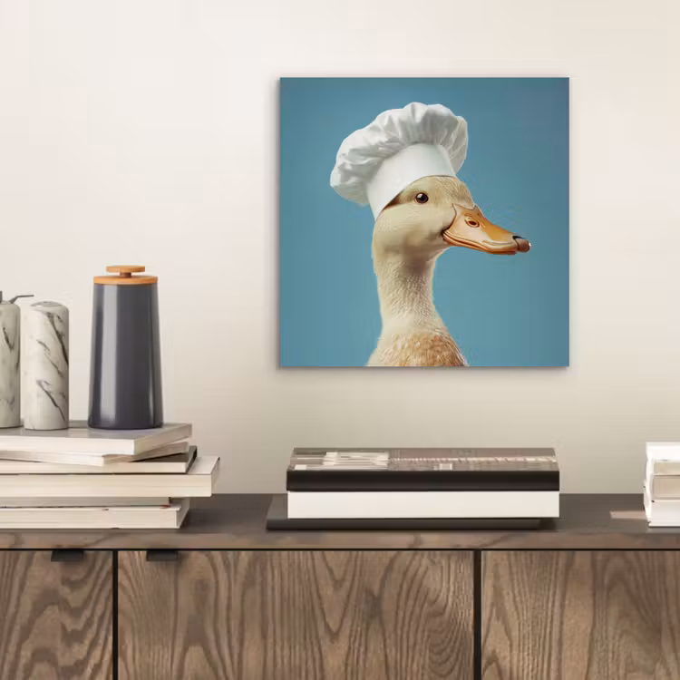 Aluminium schilderij - Eend - Koksmuts - Cute - Vogel — 2