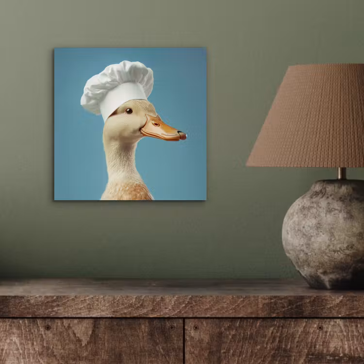 Aluminium schilderij - Eend - Koksmuts - Cute - Vogel — 3