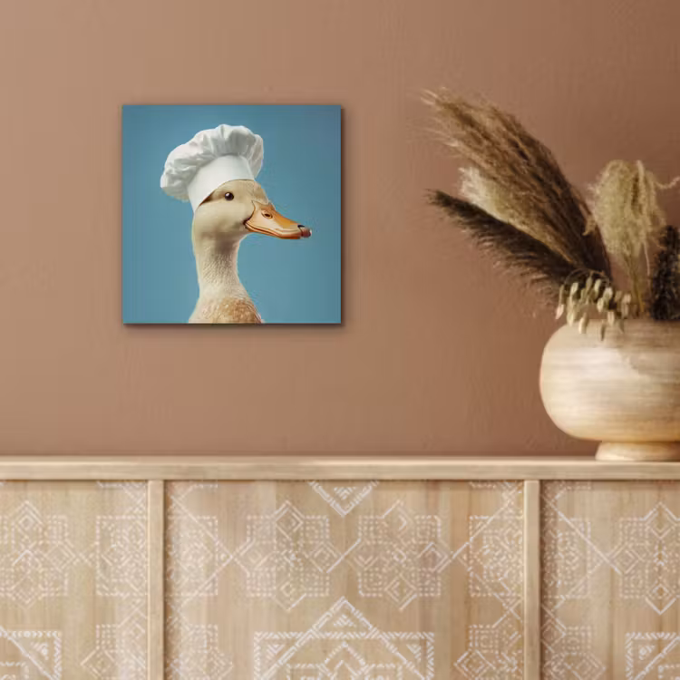 Aluminium schilderij - Eend - Koksmuts - Cute - Vogel — 5
