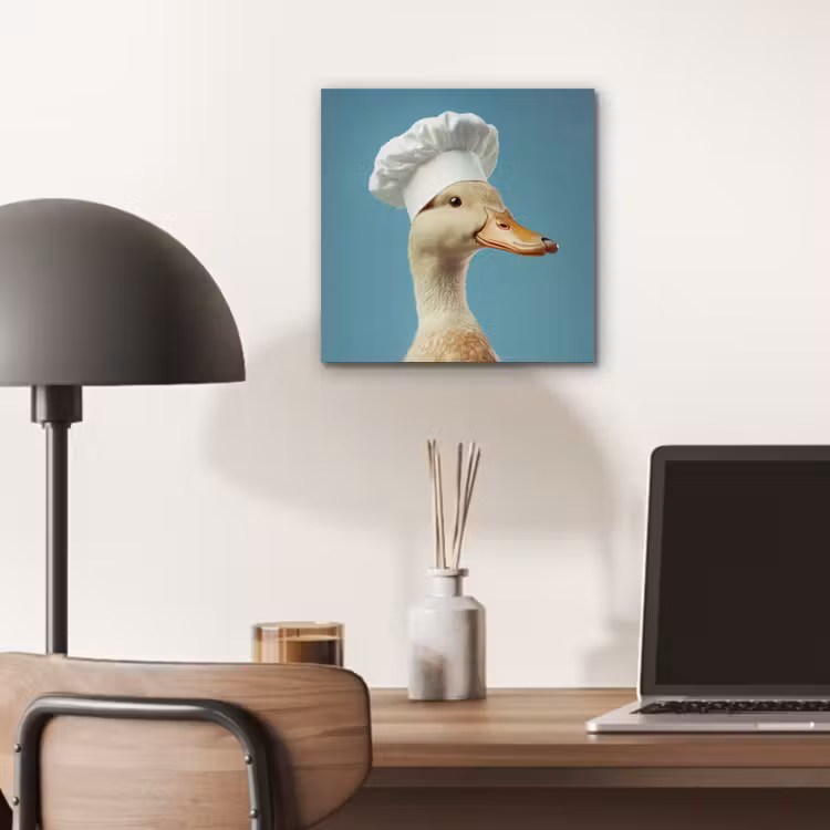 Aluminium schilderij - Eend - Koksmuts - Cute - Vogel — 6
