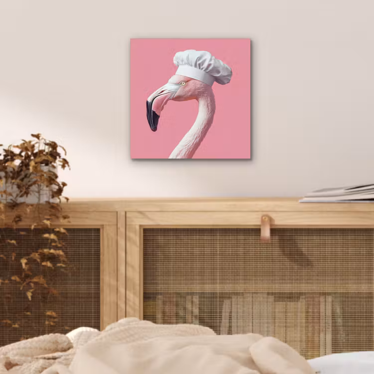 Aluminium schilderij - Flamingo - Roze - Koksmuts - Vogel — 4