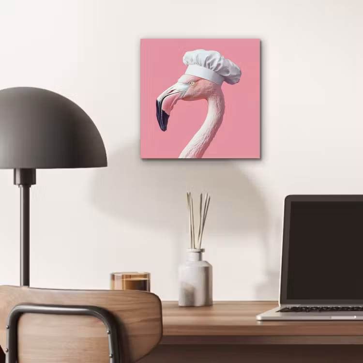 Aluminium schilderij - Flamingo - Roze - Koksmuts - Vogel — 6