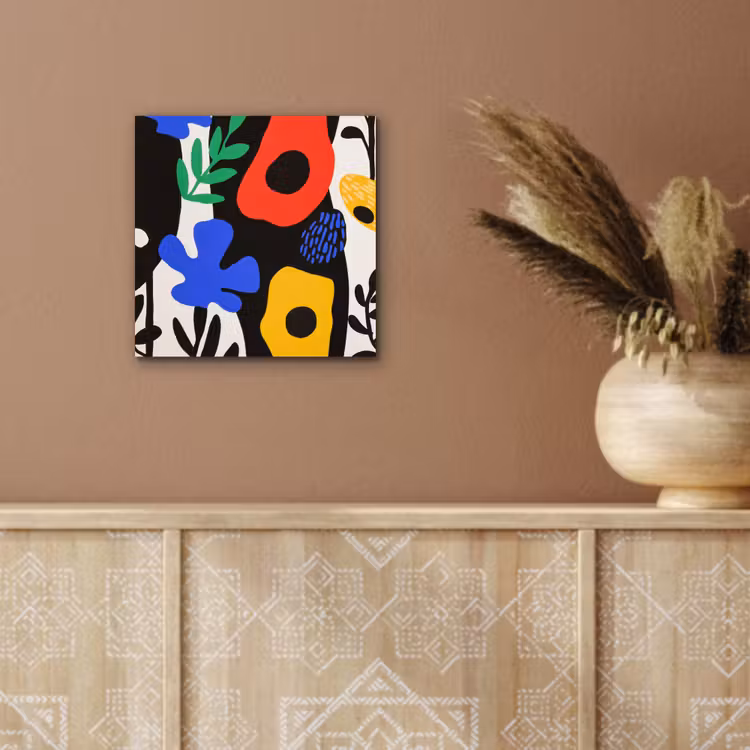 Aluminium schilderij - Bloemen - Bladeren - Abstract - Zwart — 5