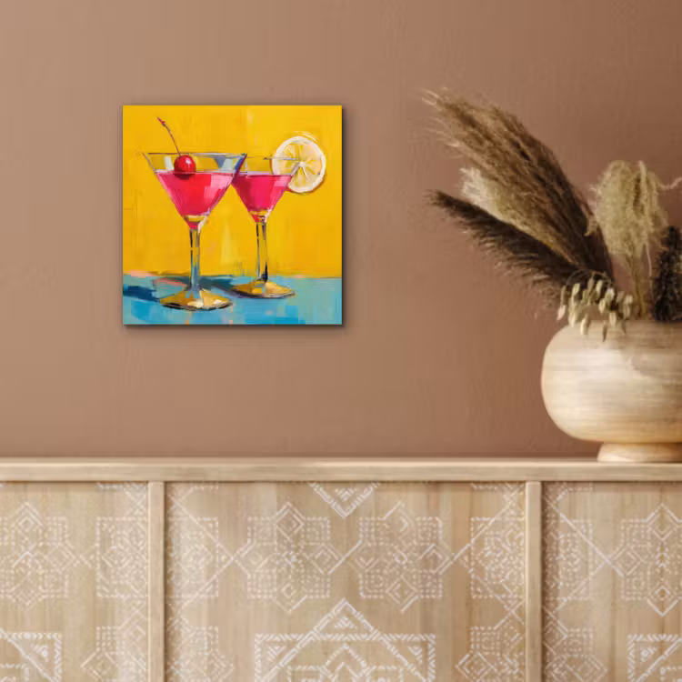 Aluminium schilderij - Glazen - Cocktail - Citroen - Kers — 5