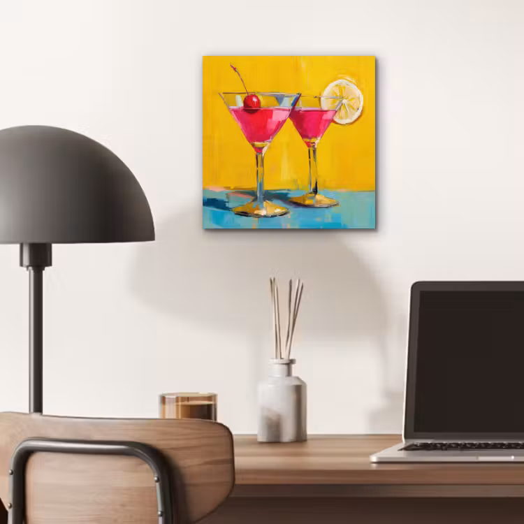 Aluminium schilderij - Glazen - Cocktail - Citroen - Kers — 6