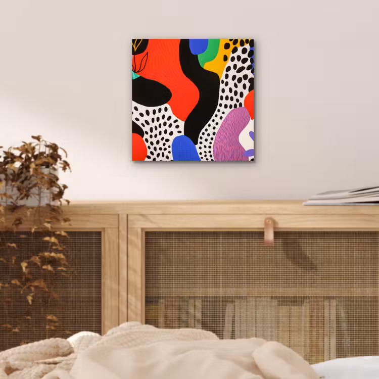 Aluminium schilderij - Abstract - Vormen - Kleuren - Stippen — 4