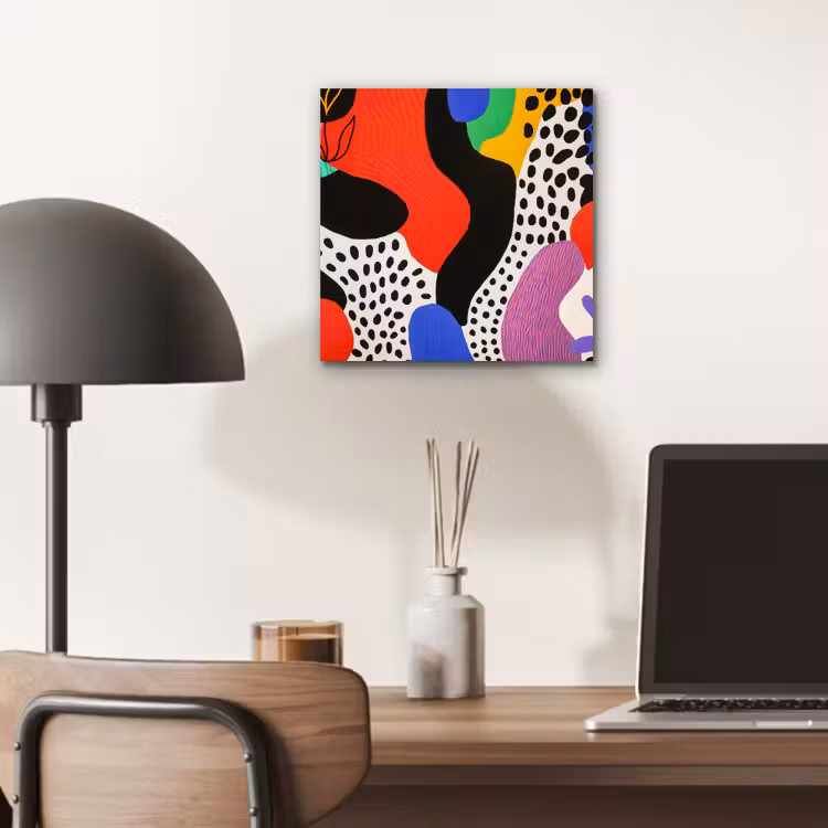 Aluminium schilderij - Abstract - Vormen - Kleuren - Stippen — 6