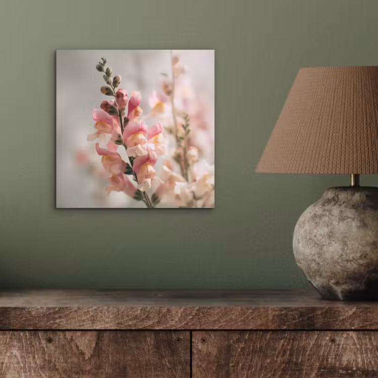 Aluminium schilderij - Bloem - Leeuwenbek - Roze - Stengel — 3