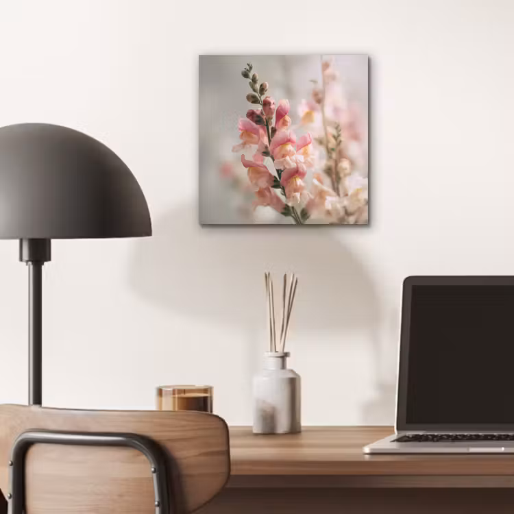 Aluminium schilderij - Bloem - Leeuwenbek - Roze - Stengel — 6