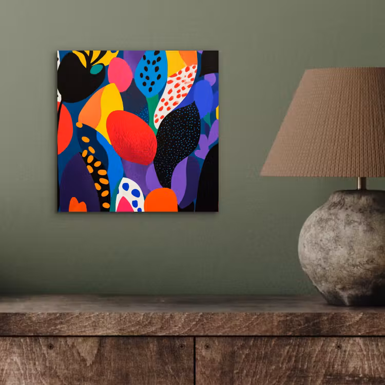 Aluminium schilderij - Bloemen - Bladeren - Abstract - Rood — 3