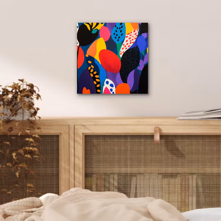 Aluminium schilderij - Bloemen - Bladeren - Abstract - Rood — 4