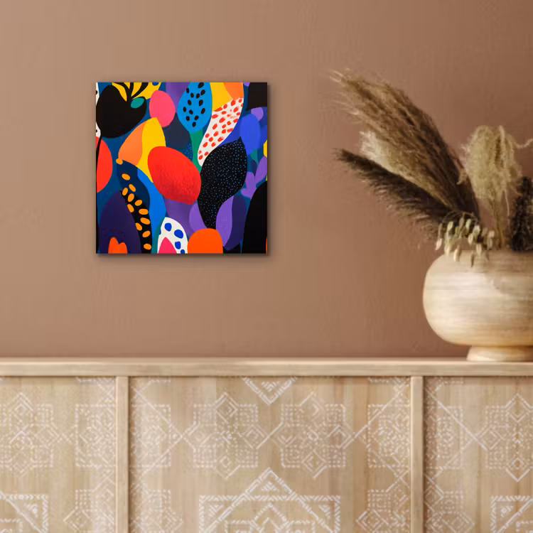 Aluminium schilderij - Bloemen - Bladeren - Abstract - Rood — 5