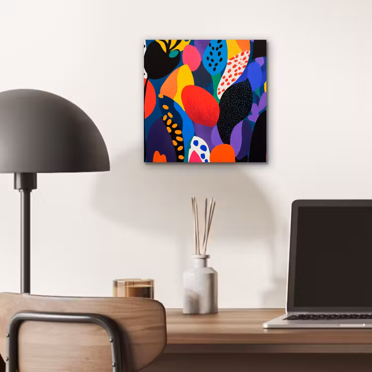 Aluminium schilderij - Bloemen - Bladeren - Abstract - Rood — 6