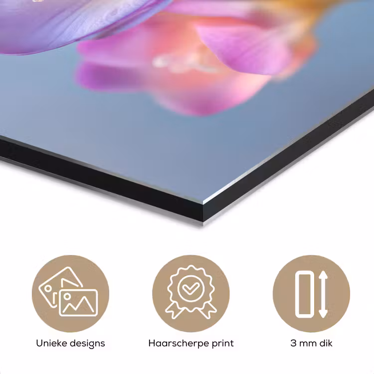 Aluminium schilderij - Bloemen - Paars - Overloop - Meeldraden — 7