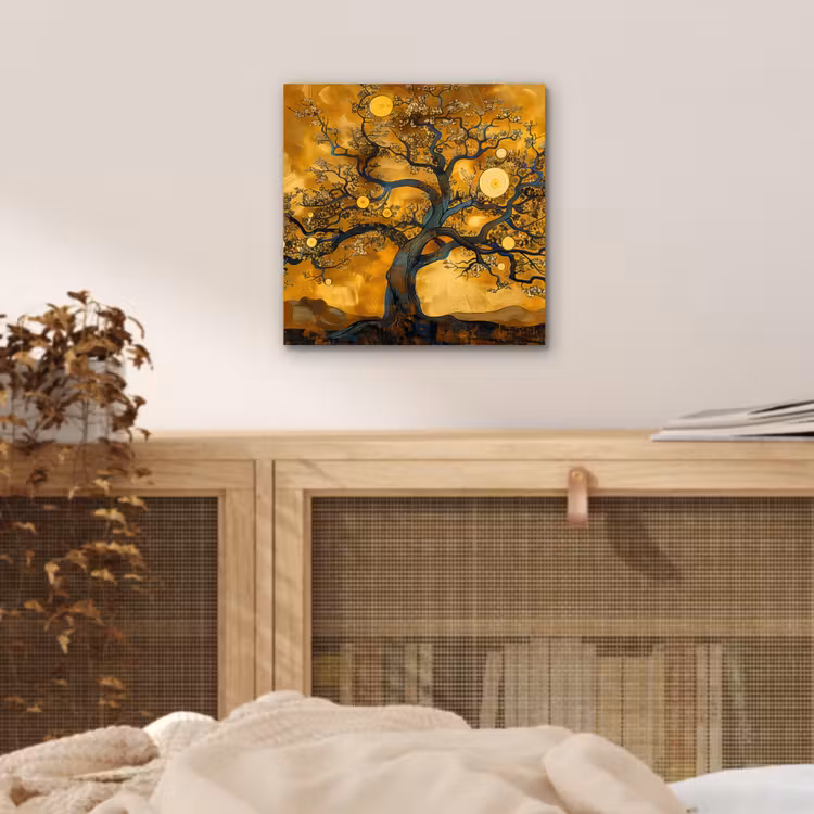 Aluminium schilderij - Boom - Levensboom - Abstract - Goud — 4