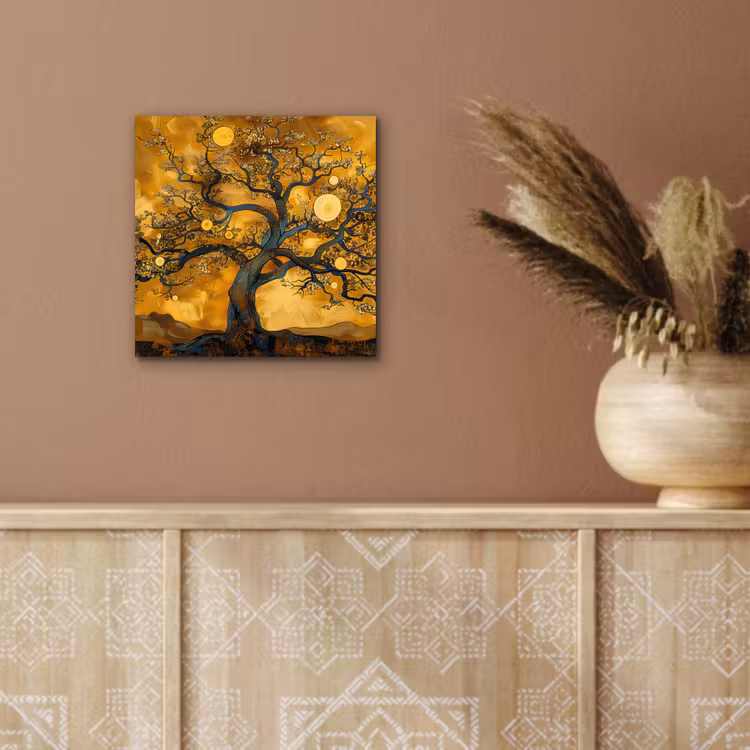 Aluminium schilderij - Boom - Levensboom - Abstract - Goud — 5