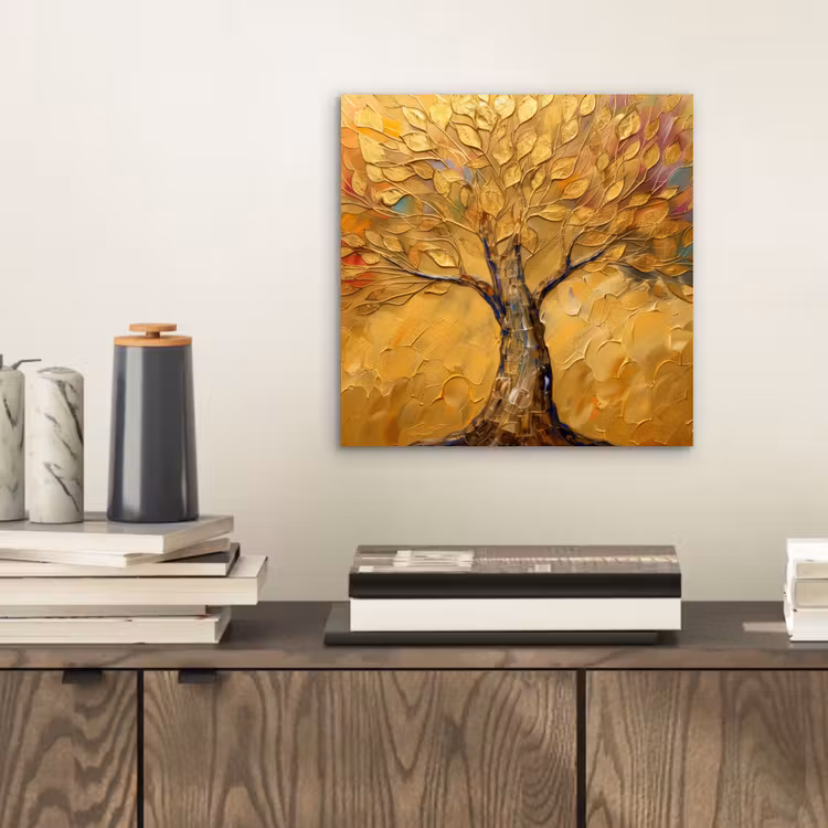Aluminium schilderij - Goud - Boom - Abstract - Modern — 2