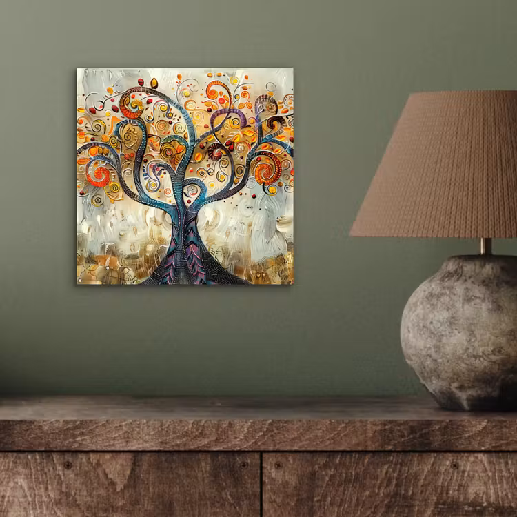Aluminium schilderij - Kunst - Levensboom - Botanisch - Abstract — 3