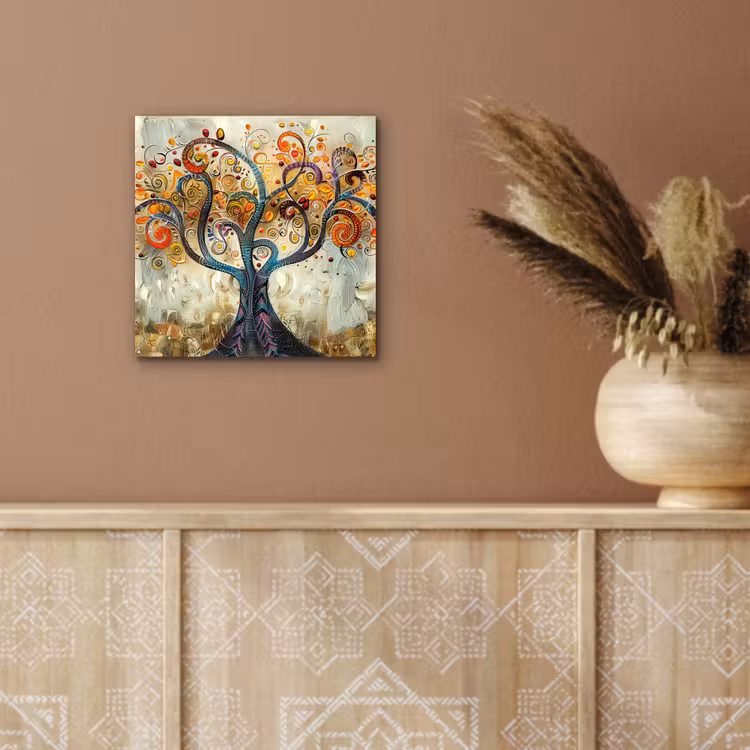 Aluminium schilderij - Kunst - Levensboom - Botanisch - Abstract — 5