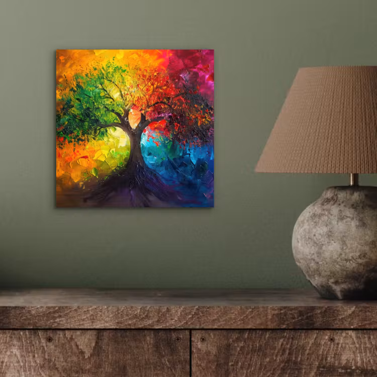 Aluminium schilderij - Boom - Kleurrijk - Modern - Abstract — 3