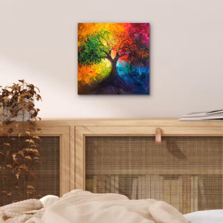 Aluminium schilderij - Boom - Kleurrijk - Modern - Abstract — 4
