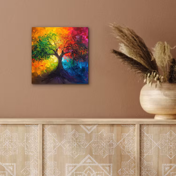 Aluminium schilderij - Boom - Kleurrijk - Modern - Abstract — 5