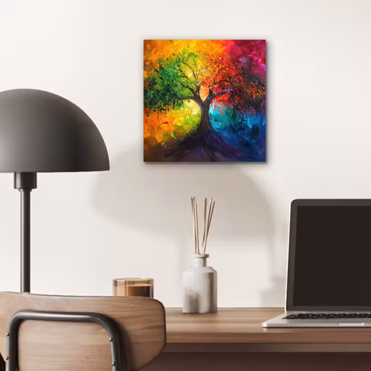 Aluminium schilderij - Boom - Kleurrijk - Modern - Abstract — 6