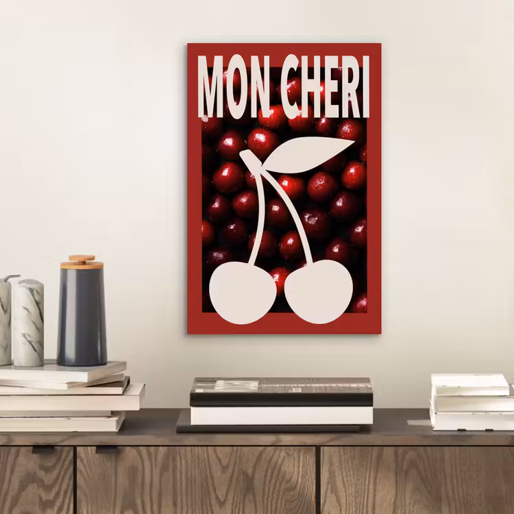 Aluminium schilderij - Kersen - Illustratie - Rood — 2